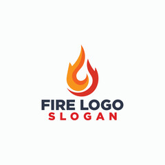 fire simple logos, nature elements design vector, fire logo concept