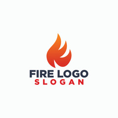 fire creative logos, fire logo illustration, nature elements design