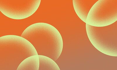 Abstract organic shapes with glowing textures on an orange gradient background
