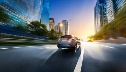 suv rush at high speed through dakr street city