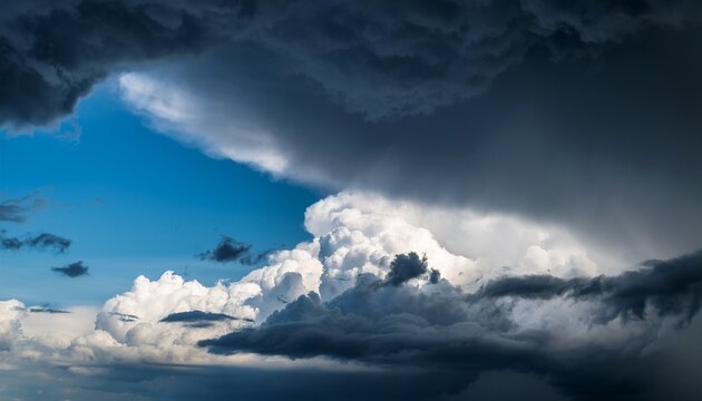 dark storm clouds with dramatic light and heavy cloud formation in sky - Powered by Adobe