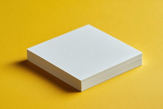 Notepad on yellow background. Open notebook. Sheets on a bright background. Place for text