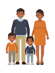 Happy family include father, mother and and child character vector design.
