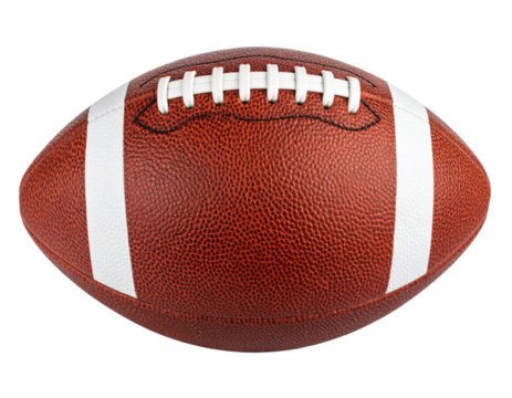 American football ball isolated on transparent  background png  - Powered by Adobe