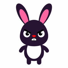 Cute angru bunny. Colorful bunny.