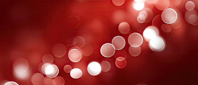 String lights in red and white illuminate the space, creating a vibrant atmosphere for evening gatherings and celebrations