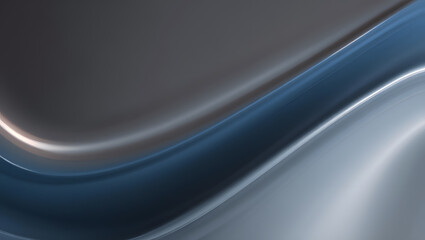 Abstract flowing background with smooth metallic texture and blue accent for design element