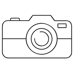 3d icon of outline drawing of a digital camera
