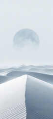 Moon over Sand Dunes