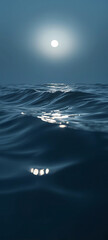 Ocean Waves under the Moonlight