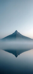Misty Mountain Reflection
