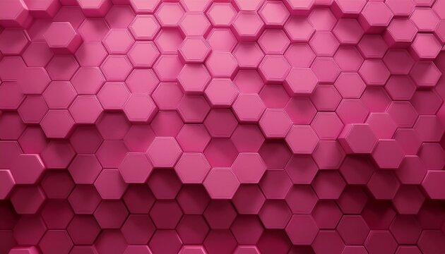 patron de hexagonos fondo abstracto geometrico 3d rosa