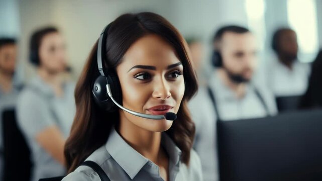 Bright and welcoming call center environment showcases dedicated staff assisting customers with care and expertise