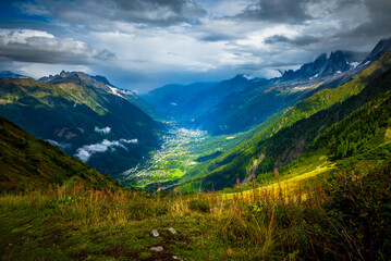 Tramway du Mont-Blanc - View from Mont Lachat on Chamonix, autumn 2025