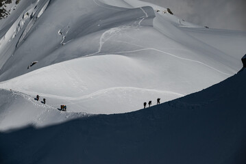 Widok z Aiguille du Midi, Alpy, Francja