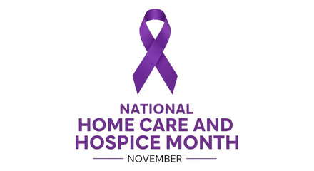 National Home Care and Hospice Month Purple Ribbon November
