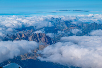 Widok z Aiguille du Midi, Alpy, Francja