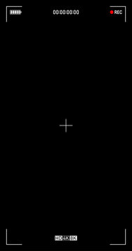Video camera viewfinder recording frame vector overlay black screen interface template HUD display REC icon elements