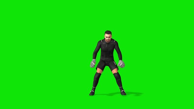 Goalkeeper Diving Left and Right - Powered by Adobe