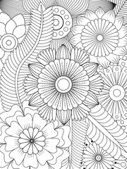 Flowers Coloring Pages For Adules