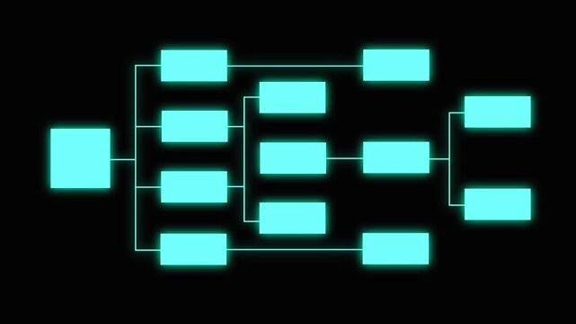 Abstract workflow diagram overlay. Business process mapping and data structure visualization. Digital flowchart interface. Smart planning, . 4k video animation. 