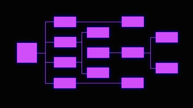 Abstract workflow diagram overlay. Business process mapping and data structure visualization. Digital flowchart interface. Smart planning, . 4k video animation. 