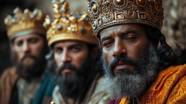 Biblical magi tale: wise foreigners, three kings, holy pilgrimage, jesus nativity, star following, divine revelation, eastern sages, sacred journey, messiah arrival, gospel account, prophetic vision,