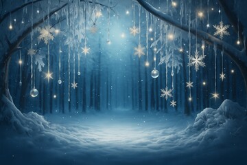 Obraz premium Snow winter background