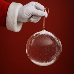 santa hand ornament mockup