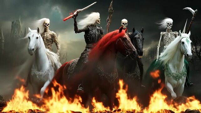 Video doom harbinger: conquest phantom, war emissary, famine shadow, death herald, ruin specter, cosmic omen, divine wrath, mythic curse, eternal prophecy, final terror, ancient lore,