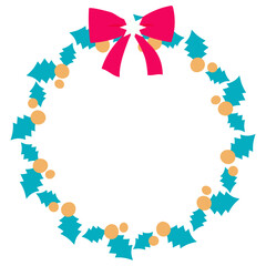 クリスマスリースのイラスト