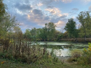 sunrise on the river
