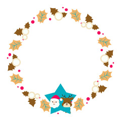クリスマスリースのイラスト