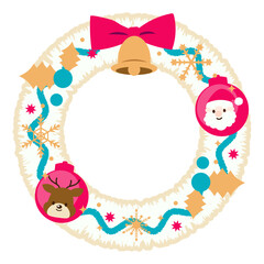 クリスマスリースのイラスト