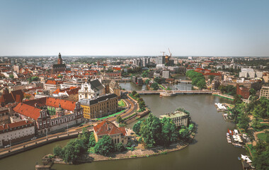 Fototapeta premium panorama of Wroclaw Breslav