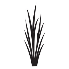Lemongrass Plant &ndash; Silhouette Vector for Spa & Therapy Use