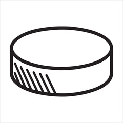 Clean vector hockey puck design