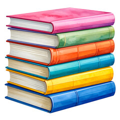 Stack of Hardcover Books on Black 