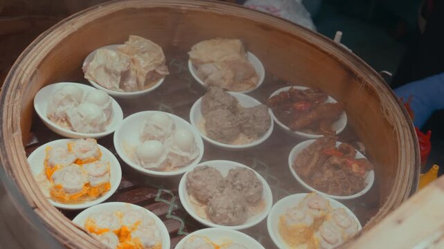 Street food of the Hong Kong at night