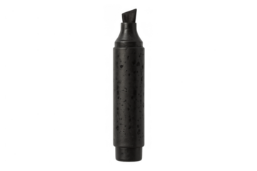 Black wide tip marker pen art supply for drawing and writing, isolated with transparent alpha channel background