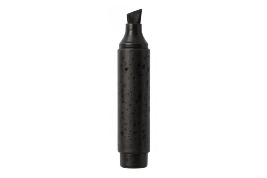 Black wide tip marker pen art supply for drawing and writing, isolated with transparent alpha channel background