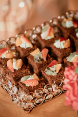 Social event; Individual Presentation Of Tasty Cookies For Party Guests