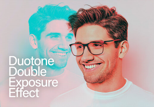 Duotone Double Color Exposure Photo Effect
