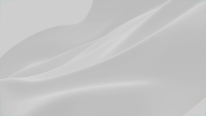 Abstract tenderness white silk background luxury wave cloth satin pastel color fabric. Milk liquid wave aqua splash, wavy fluid texture. Fluttering material. 3D ads animation motion design wallpaper