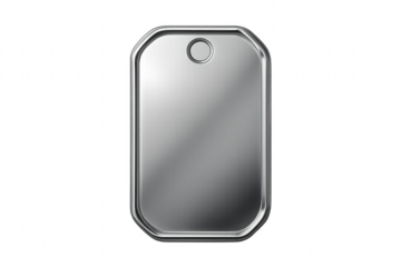 Blank metal dog tag military identification concept