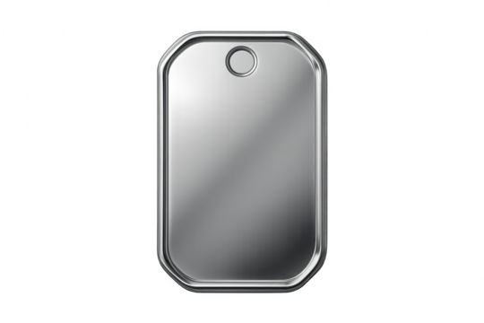 Blank metal dog tag military identification concept