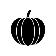 pumpkin icon icon black silhouette vector illustration on transparent background