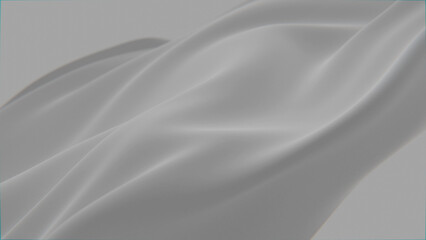 Abstract tenderness gray silk background luxury wave cloth satin pastel color fabric. Luxurious care liquid wave splash, wavy fluid texture. Fluttering material. 3D animation motion design wallpaper
