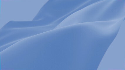 Fototapeta premium Abstract tenderness blue silk background luxury wave cloth satin pastel color fabric. Luxurious care liquid wave splash, wavy fluid texture. Fluttering material. 3D animation motion design wallpaper