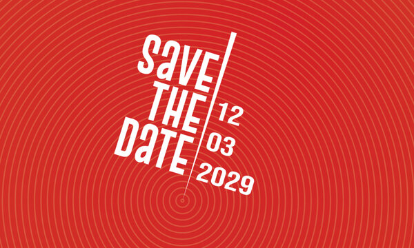 Save the date banner. Can be used for business, marketing and advertising